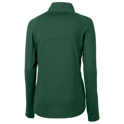 Green Bay Packers Cutter & Buck Women's Helmet Logo Adapt Eco Knit Stretch Recycled Half-Zip Pullover Top - Green discount