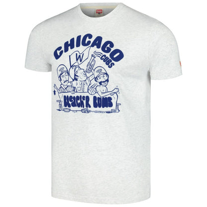 Chicago Cubs Homage Bleacher Bums Hyper Local Tri-Blend T-Shirt - Ash