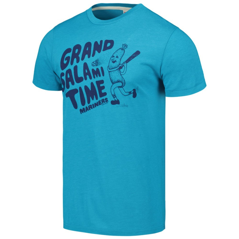 Seattle Mariners Homage Grand Salami Time Hyper Local Tri-Blend T-Shirt - Teal