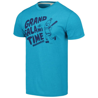 Seattle Mariners Homage Grand Salami Time Hyper Local Tri-Blend T-Shirt - Teal