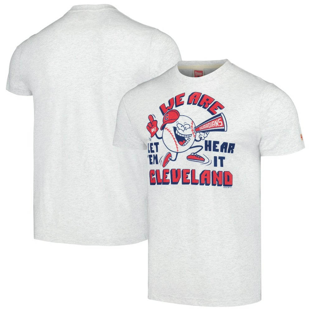 Cleveland Guardians Homage Doodle Collection We Are Cleveland Tri-Blend T-Shirt - Gray