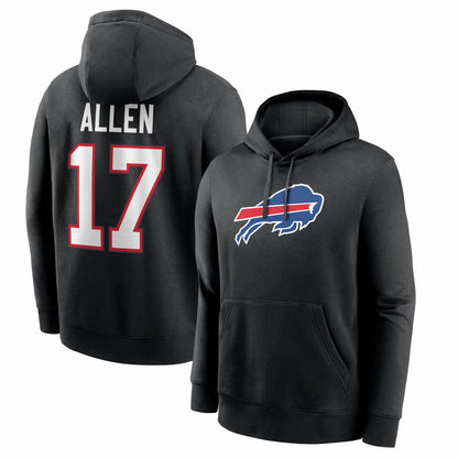 Josh Allen Buffalo Bills Name & Number Fleece Hoodie - Black | Nike outlet