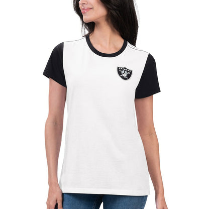 Las Vegas Raiders G-III 4Her by Carl Banks Women's Fashion Illustration T-Shirt - White/Black sale
