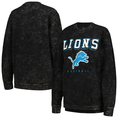 Detroit Lions G-III 4Her by Carl Banks Women's Comfy Cord Pullover Sweatshirt - Black on sale
