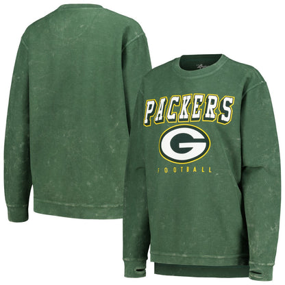 Green Bay Packers G-III 4Her by Carl Banks Women's Comfy Cord Pullover Sweatshirt - Green discount