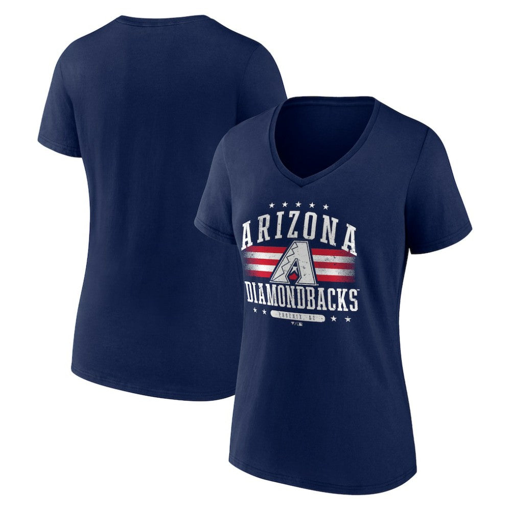 Arizona Diamondbacks Women's Americana Team V-Neck T-Shirt - Navy