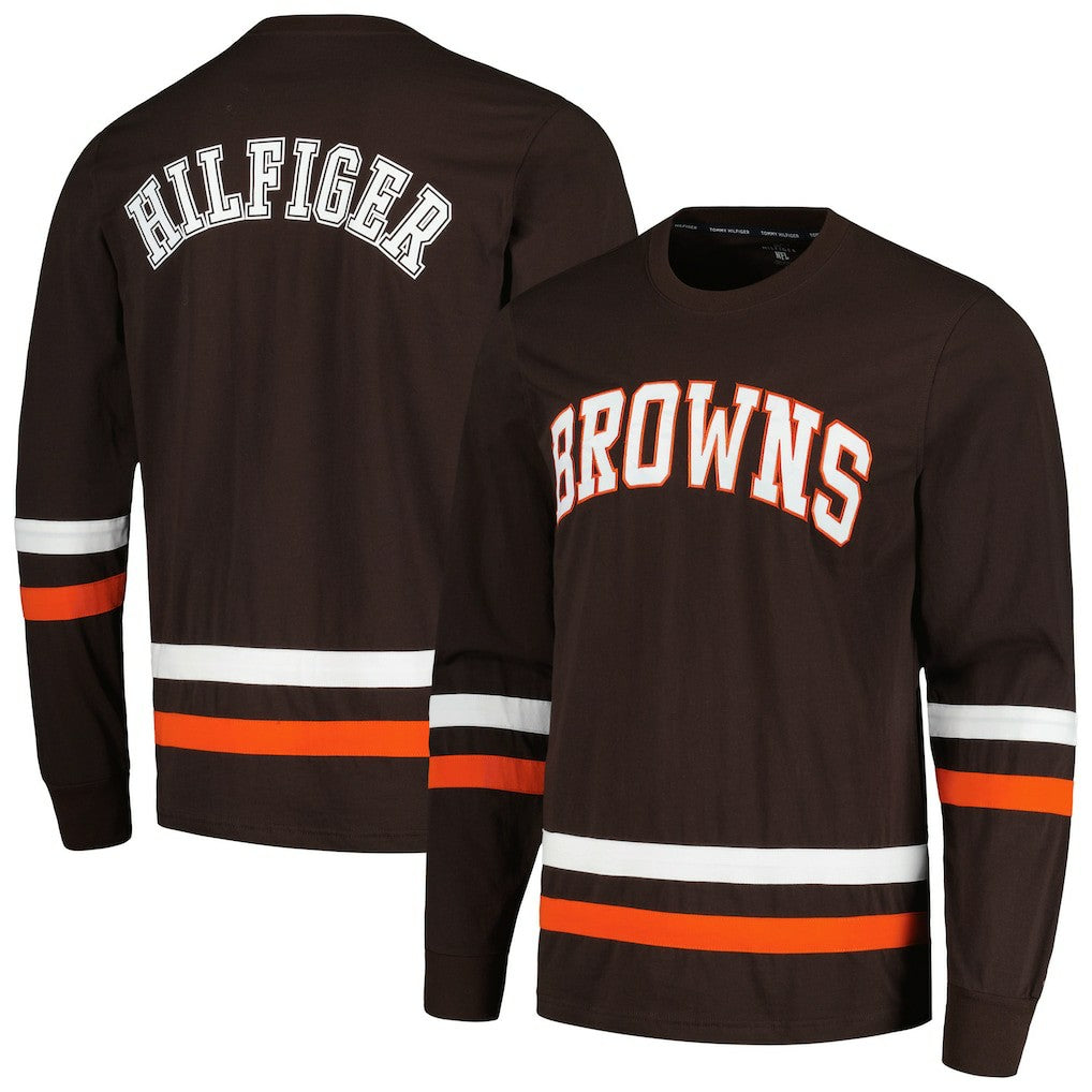 Cleveland Browns Tommy Hilfiger Nolan Long Sleeve T-Shirt - Brown/Orange outlet