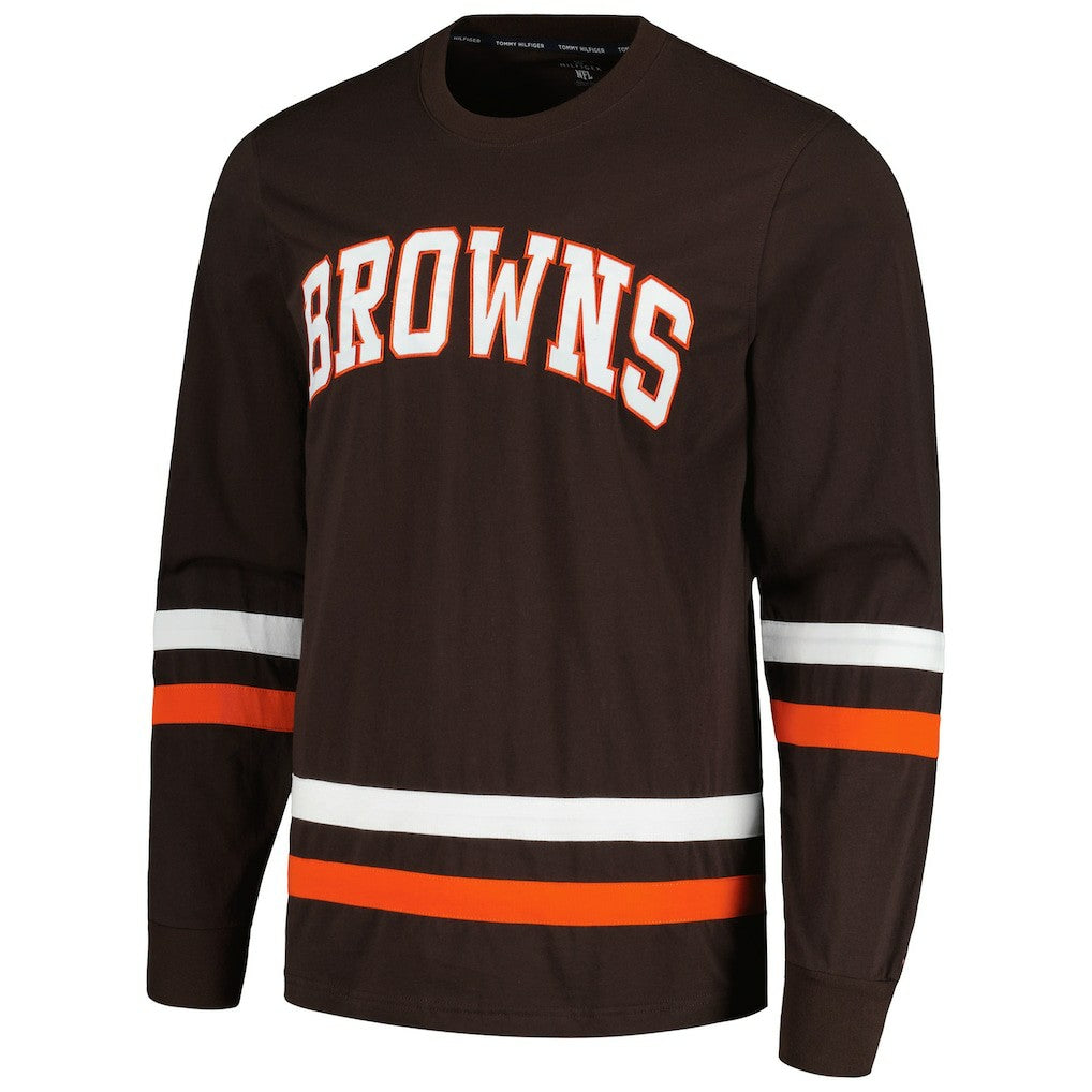 Cleveland Browns Tommy Hilfiger Nolan Long Sleeve T-Shirt - Brown/Orange outlet