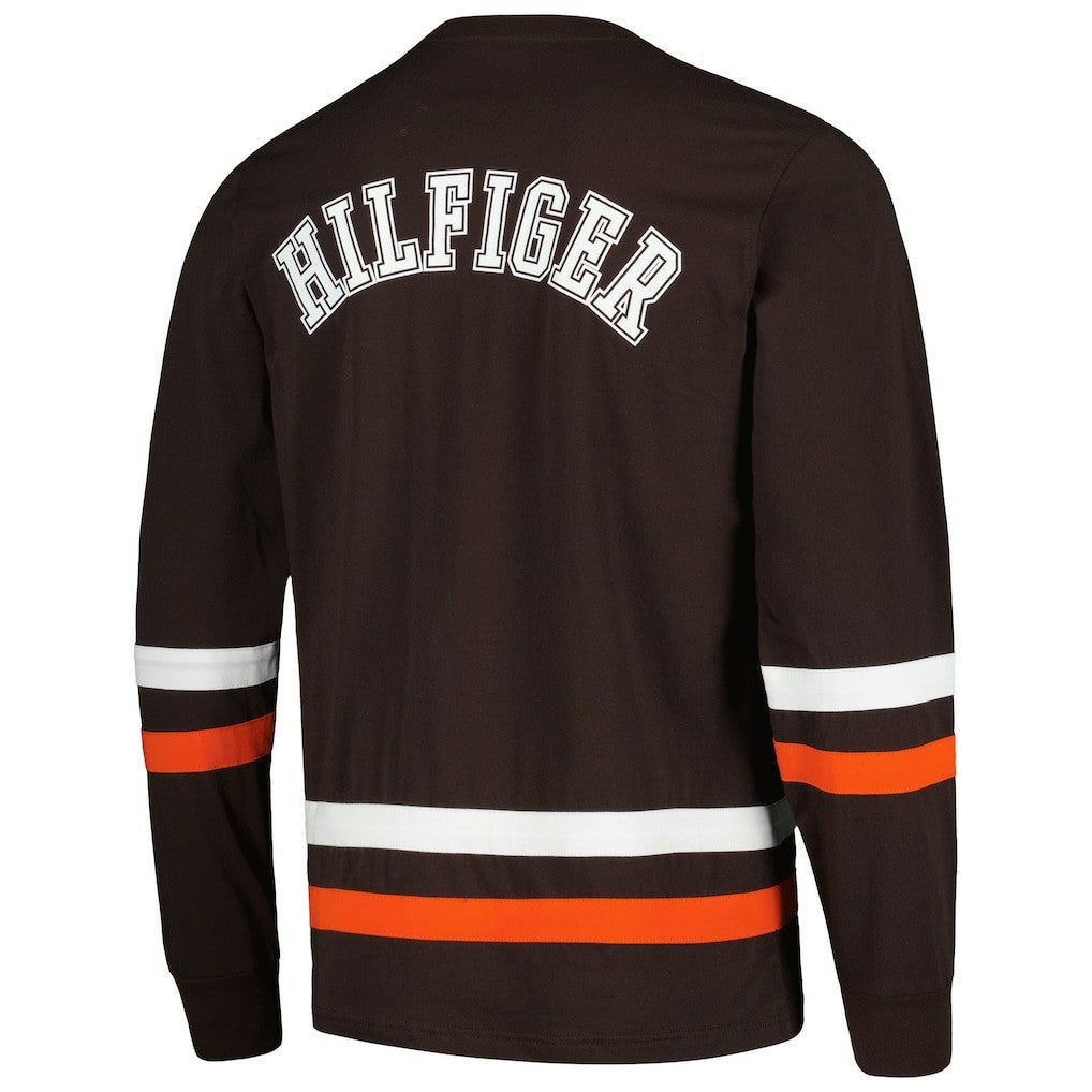 Cleveland Browns Tommy Hilfiger Nolan Long Sleeve T-Shirt - Brown/Orange outlet