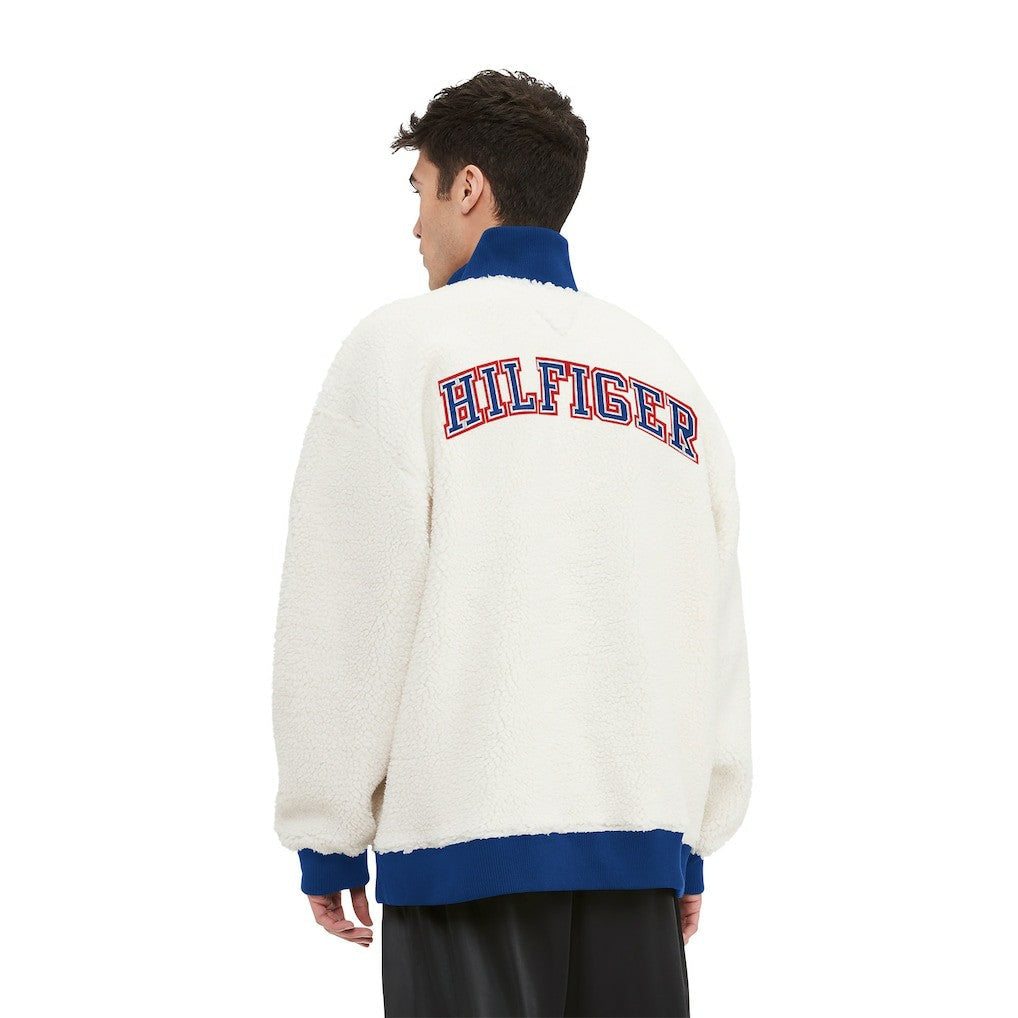 Buffalo Bills Tommy Hilfiger Jordan Sherpa Quarter-Zip Sweatshirt - Cream online
