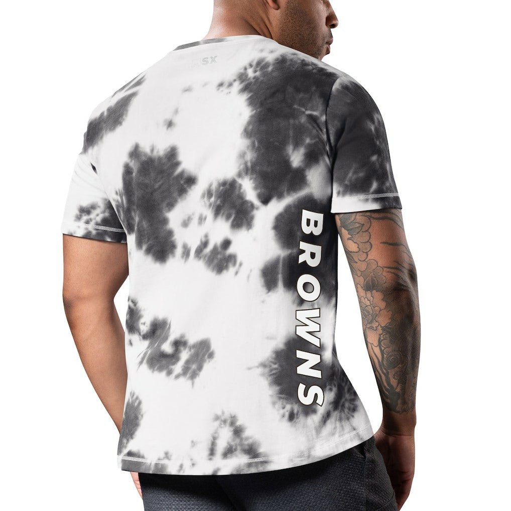 Cleveland Browns MSX by Michael Strahan Freestyle Tie-Dye T-Shirt - Black outlet