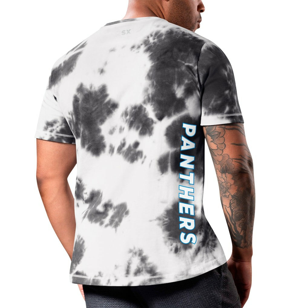 Carolina Panthers MSX by Michael Strahan Freestyle Tie-Dye T-Shirt - Black on sale
