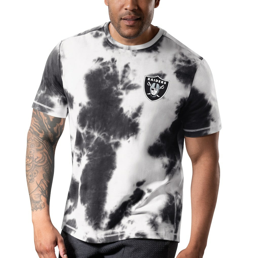 Las Vegas Raiders MSX by Michael Strahan Freestyle Tie-Dye T-Shirt - Black discount