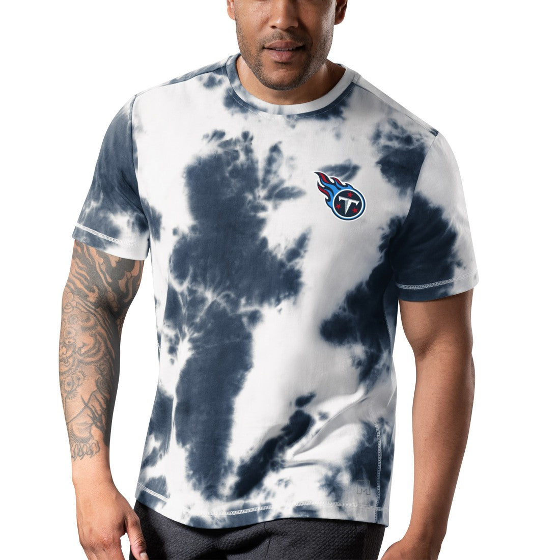 Tennessee Titans MSX by Michael Strahan Freestyle Tie-Dye T-Shirt - Navy online
