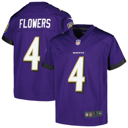 Zay Flowers Baltimore Ravens Youth Game Jersey - Purple | Nike for sale