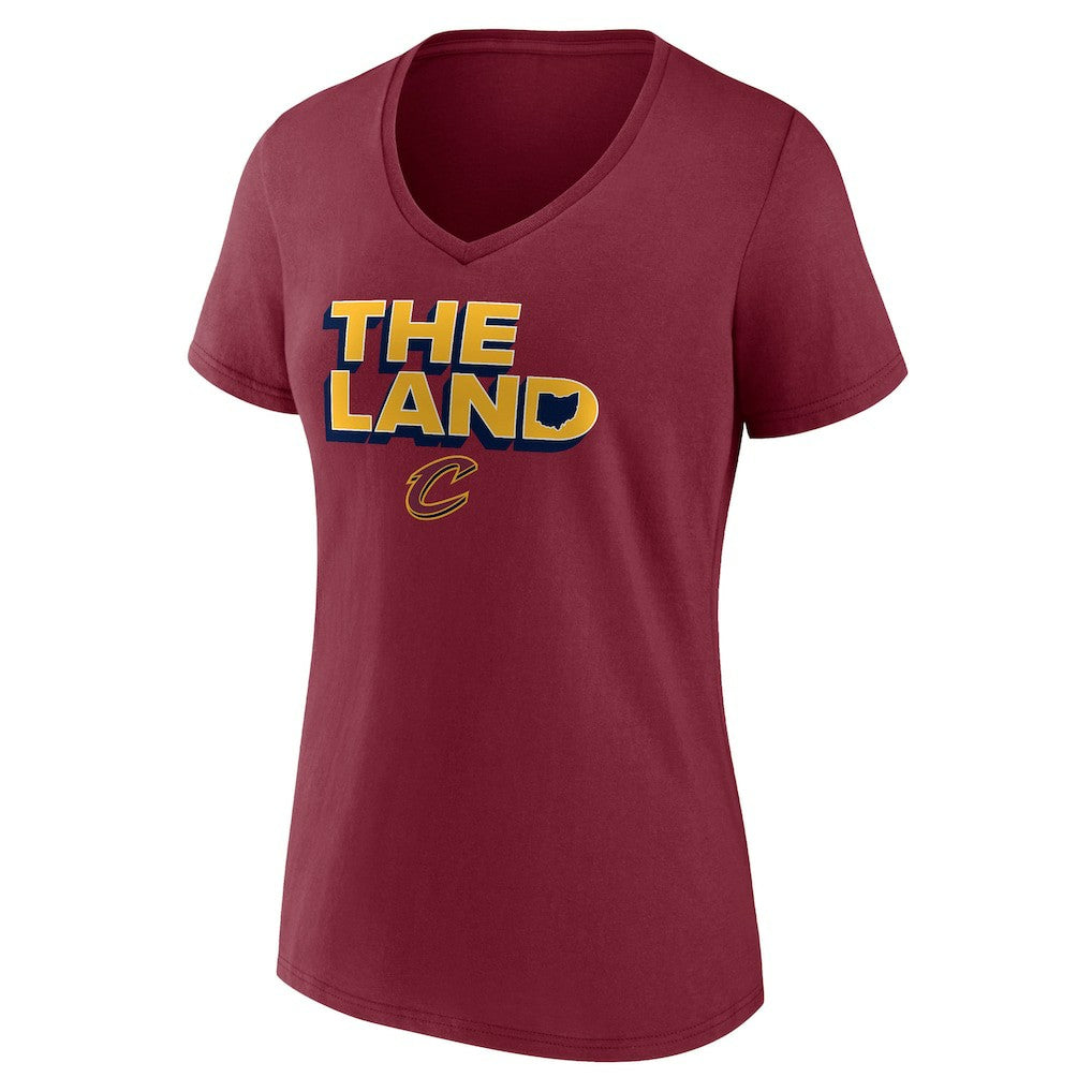 Cleveland Cavaliers Women's Hometown Collection The Land V-Neck T-Shirt sale - Wine outlet