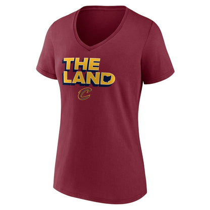 Cleveland Cavaliers Women's Hometown Collection The Land V-Neck T-Shirt sale - Wine outlet
