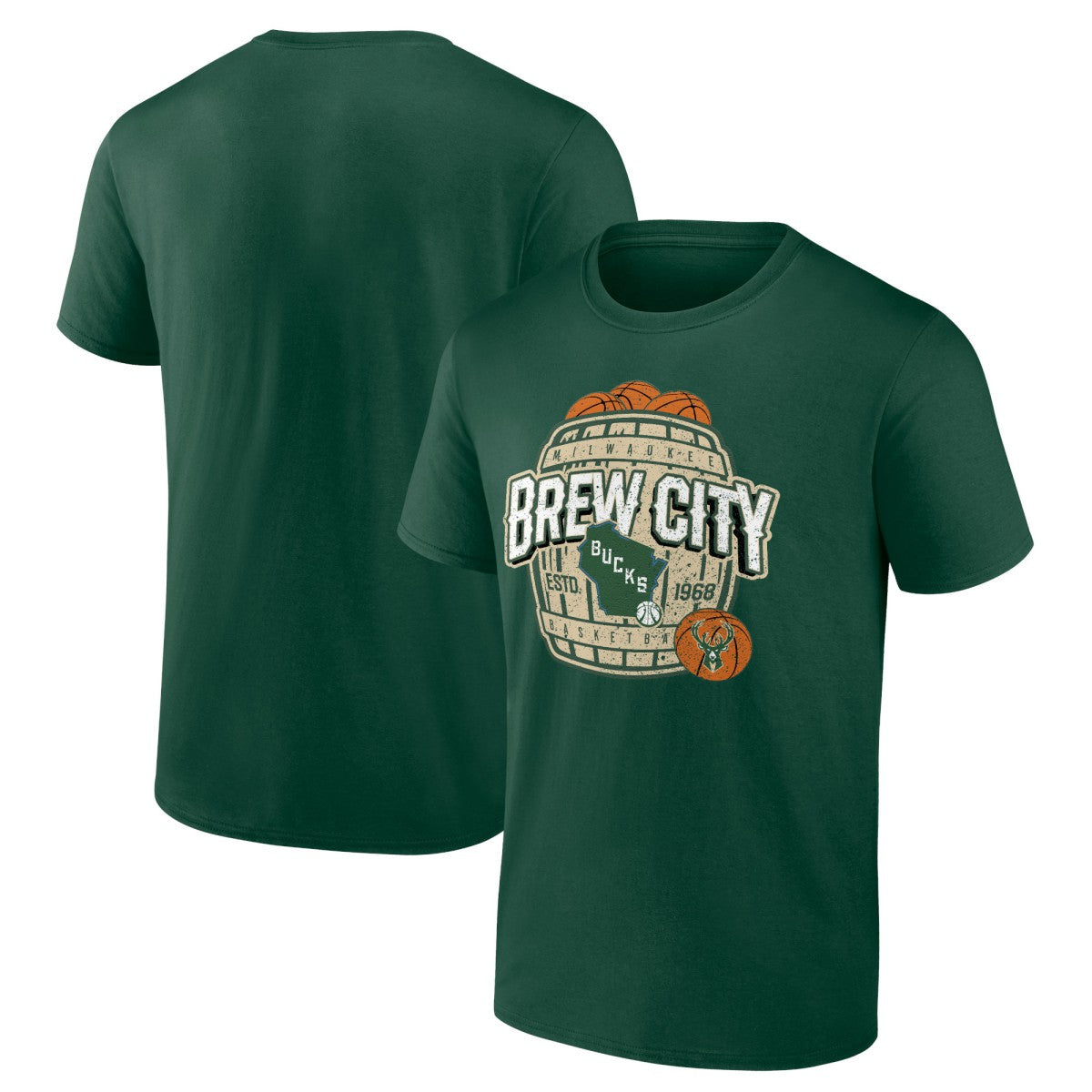 Milwaukee Bucks Hometown Collection Brew City T-Shirt - Hunter Green sale