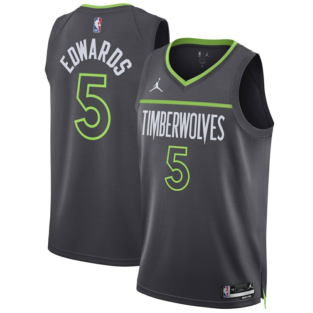 Anthony Edwards Minnesota Timberwolves Jordan Brand Unisex Swingman Jersey - Statement Edition - Charcoal shop