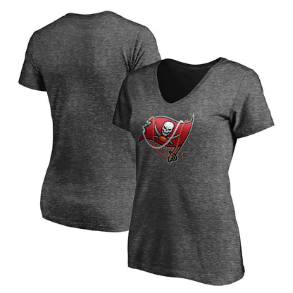 Tampa Bay Buccaneers Women's Hometown Collection Flag V-Neck T-Shirt - Charcoal outlet