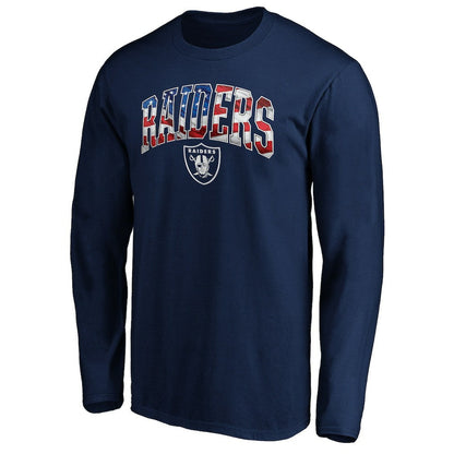 Las Vegas Raiders Banner Wave Long Sleeve T-Shirt - Navy outlet