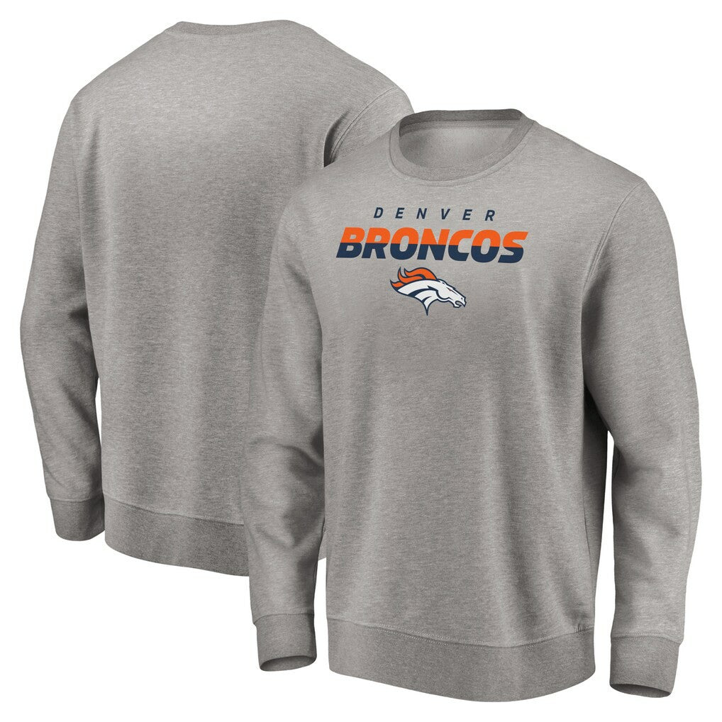 Denver Broncos Elevate Play Pullover Sweatshirt - Gray cheap