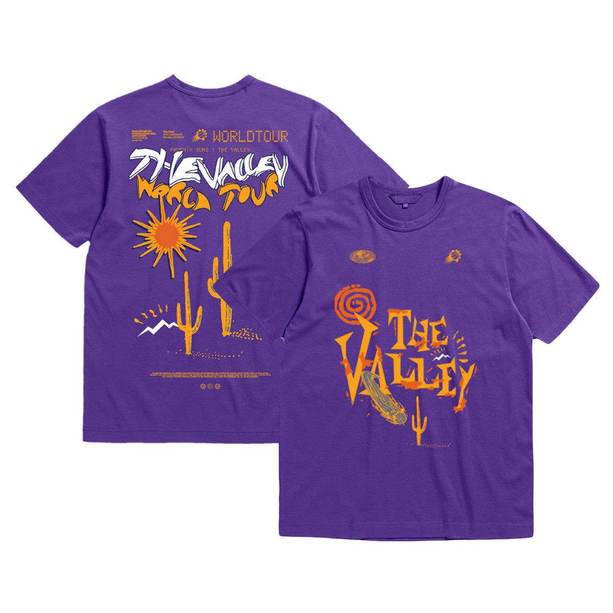 Phoenix Suns Bleacher Report x  Unisex World Tour T-Shirt - Purple | Mitchell & Ness cheap