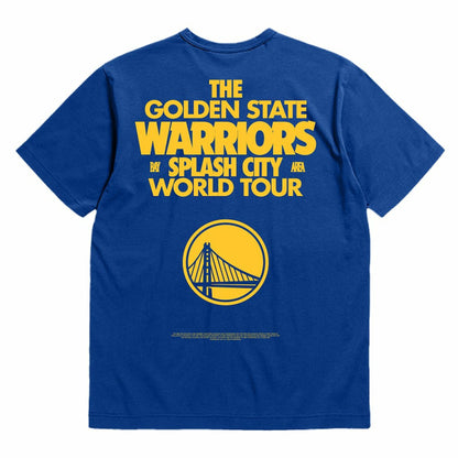 Golden State Warriors Bleacher Report x  Unisex World Tour T-Shirt - Royal | Mitchell & Ness cheap