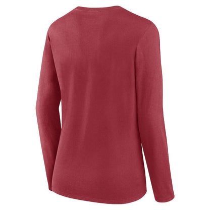Arizona Cardinals Women's Plus Size Foiled Play Long Sleeve T-Shirt - Cardinal for sale