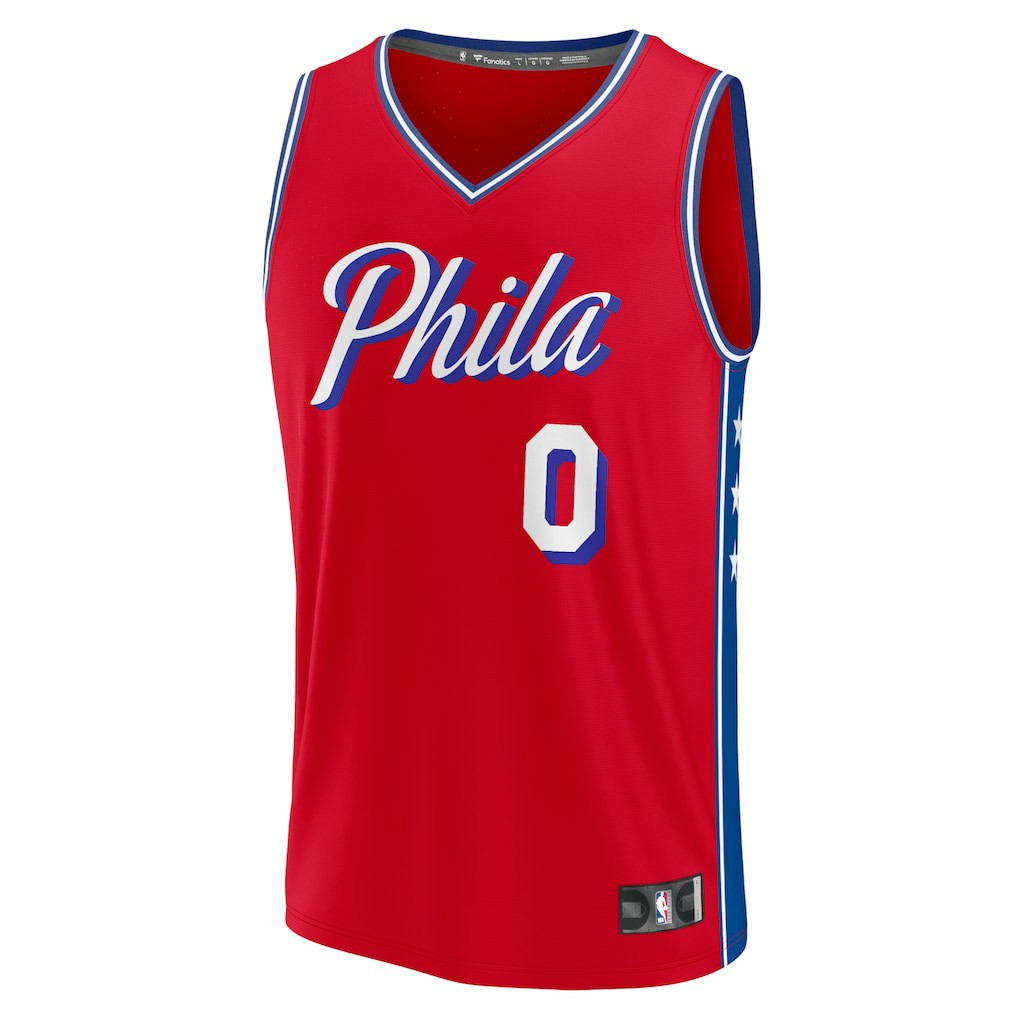 Tyrese Maxey Philadelphia 76ers Fast Break Replica Player Jersey sale - Statement Editi- Red | Fanatics online