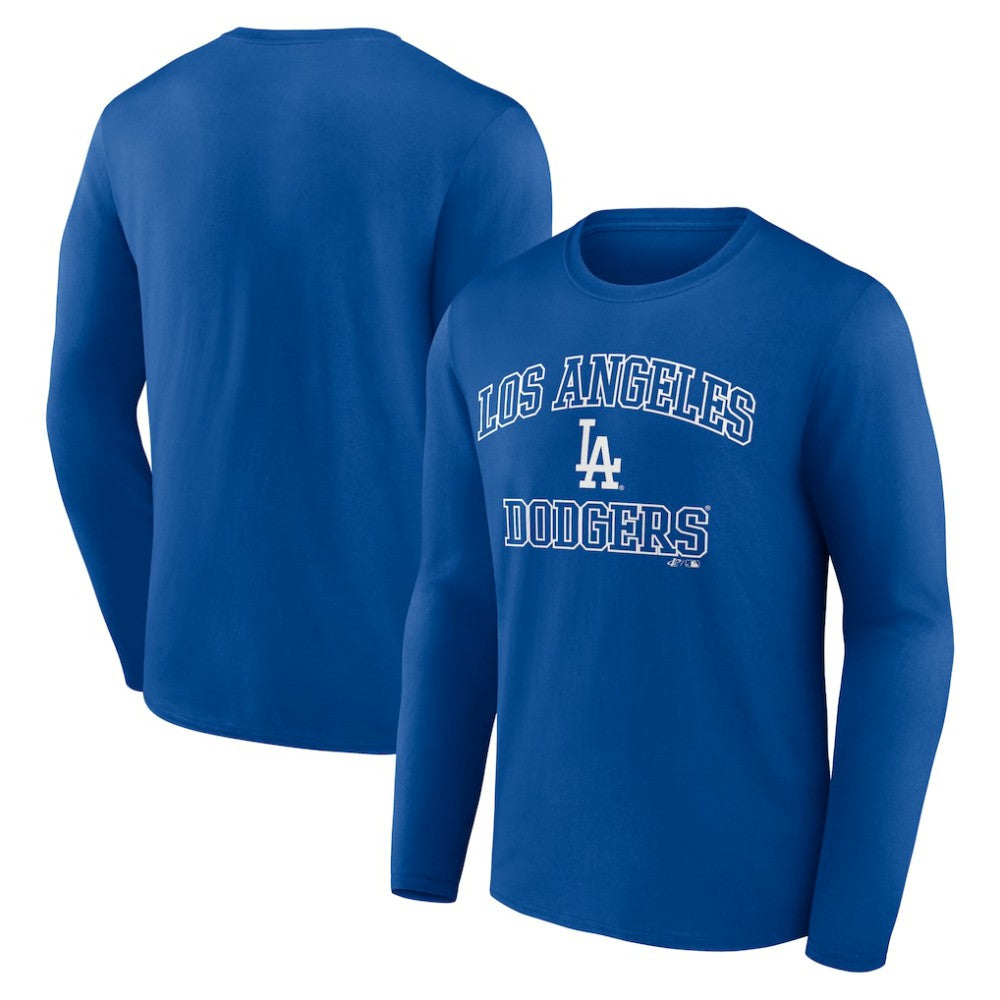 Los Angeles Dodgers Logo Athletic Heart & Soul Long Sleeve T-Shirt - Royal