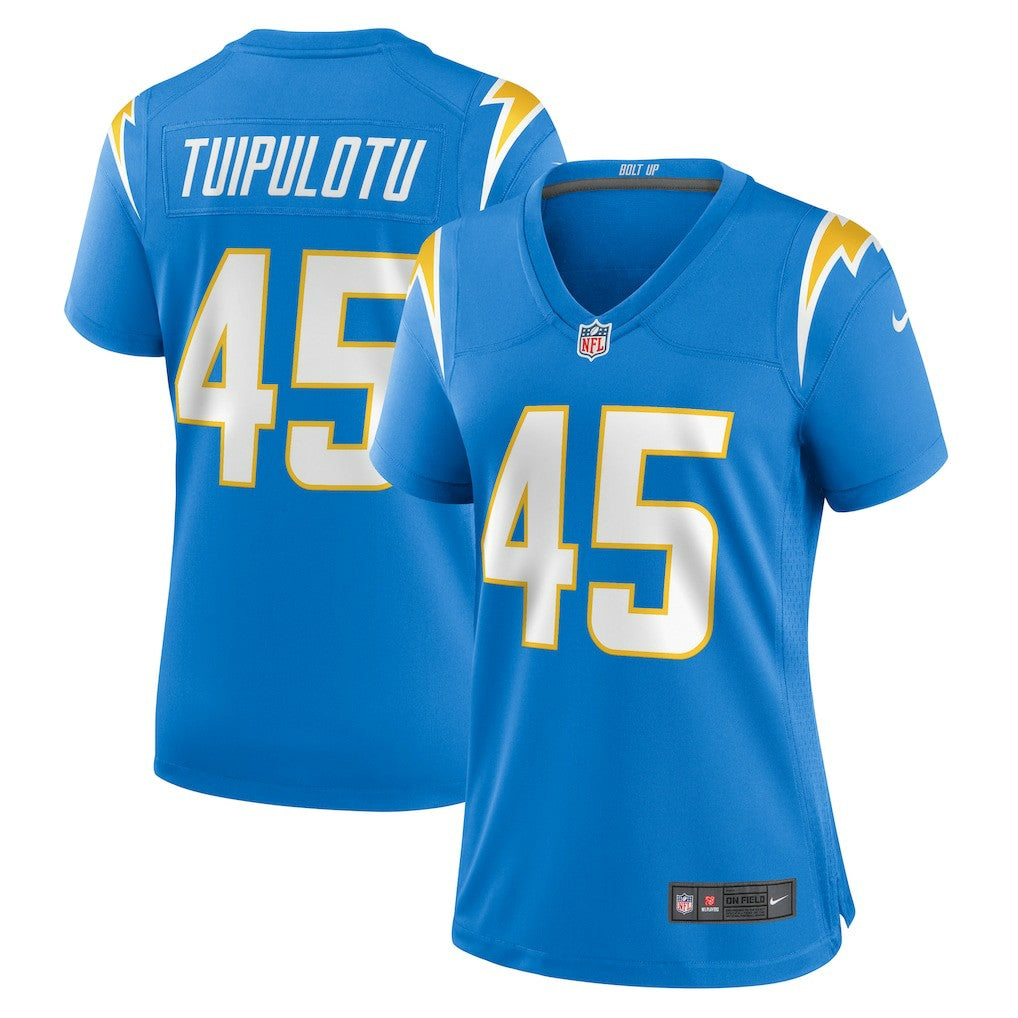 Tuli Tuipulotu Los Angeles Chargers Women's Team Game Jersey - Powder Blue | Nike for sale
