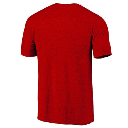 Washington Nationals Official Logo Tri-Blend T-Shirt - Heather Red