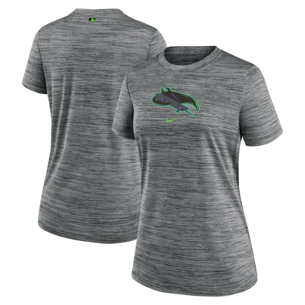 Tampa Bay Rays Women's 2024 City Connect Authentic Collection Velocity Performance T-Shirt - Charcoal | Nike