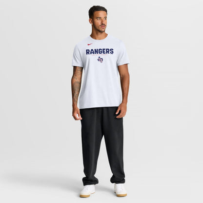 Texas Rangers Bold Team Name T-Shirt - White | Nike