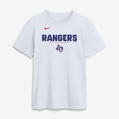 Texas Rangers Bold Team Name T-Shirt - White | Nike