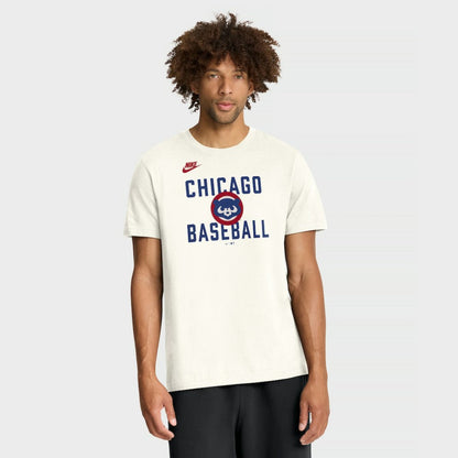 Chicago Cubs Cooperstown Collection ‘70s Inspired T-Shirt - Cream | Nike