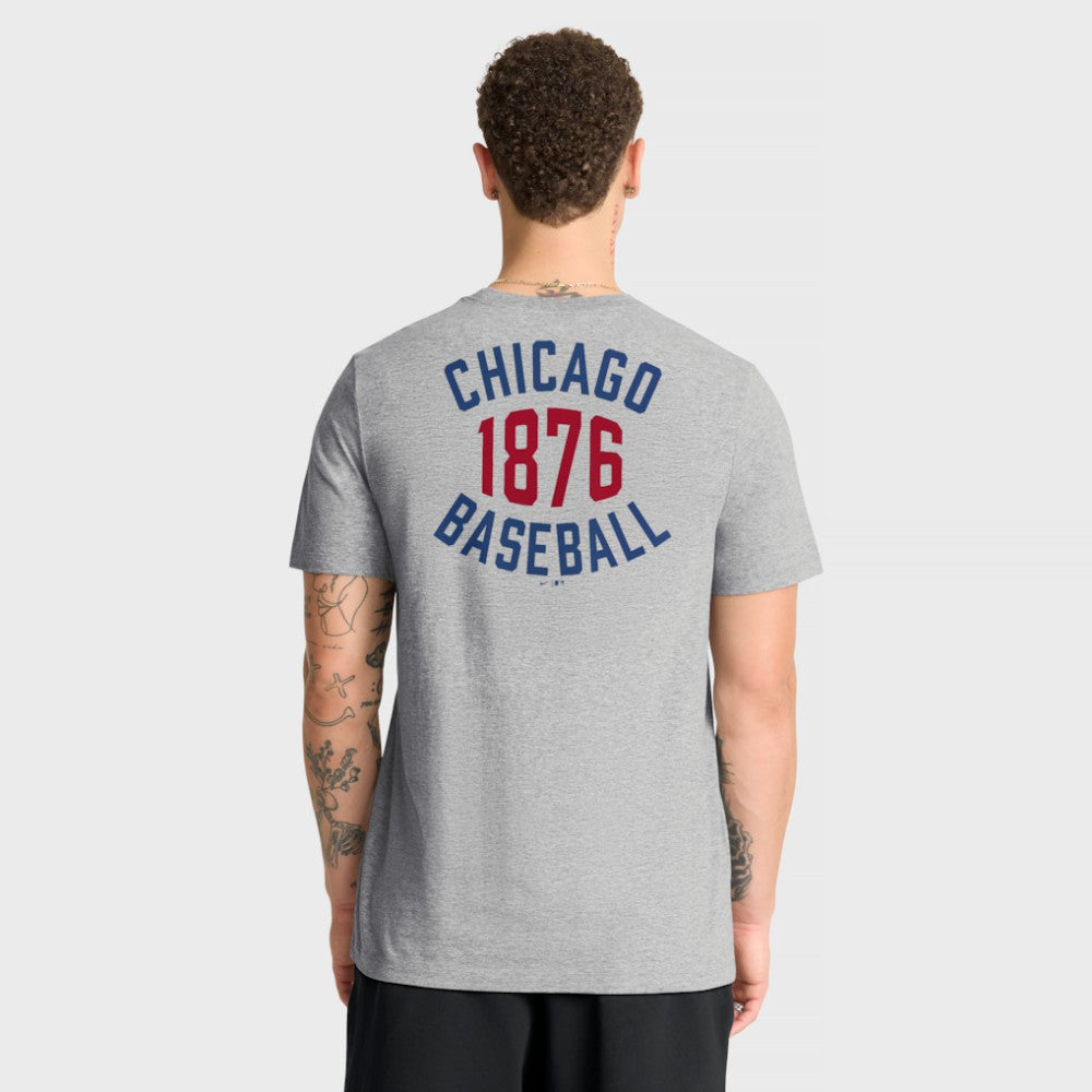 Chicago Cubs Cooperstown 2-Hit T-Shirt - Heather Gray | Nike