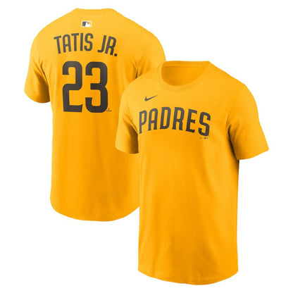 Fernando Tatis Jr. San Diego Padres Name & Number T-Shirt - Gold | Nike