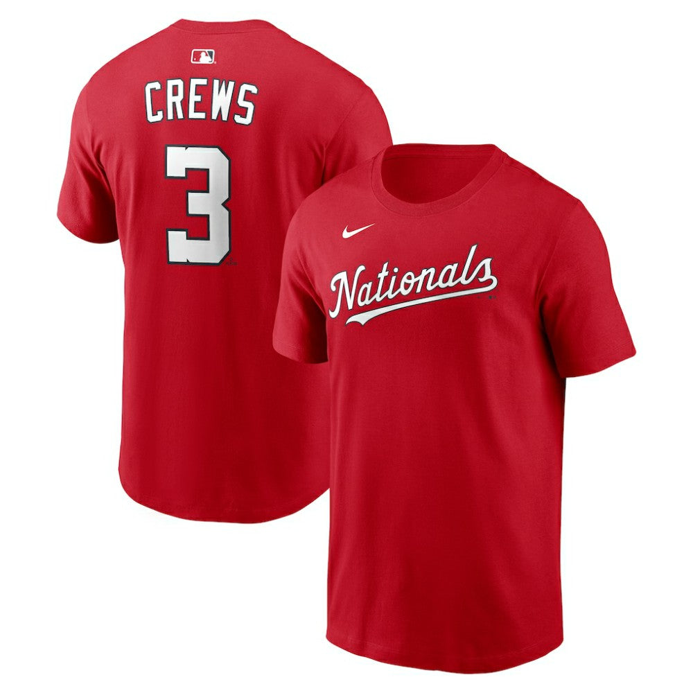 Dylan Crews Washington Nationals Home Name & Number T-Shirt - Red | Nike