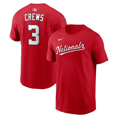 Dylan Crews Washington Nationals Home Name & Number T-Shirt - Red | Nike