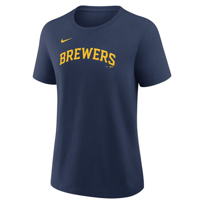 Christian Yelich Milwaukee Brewers Women's Name & Number T-Shirt - Navy | Nike