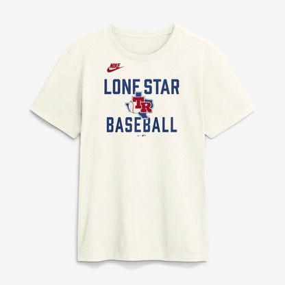 Texas Rangers Cooperstown Collection ‘70s-Inspired T-Shirt - Cream | Nike