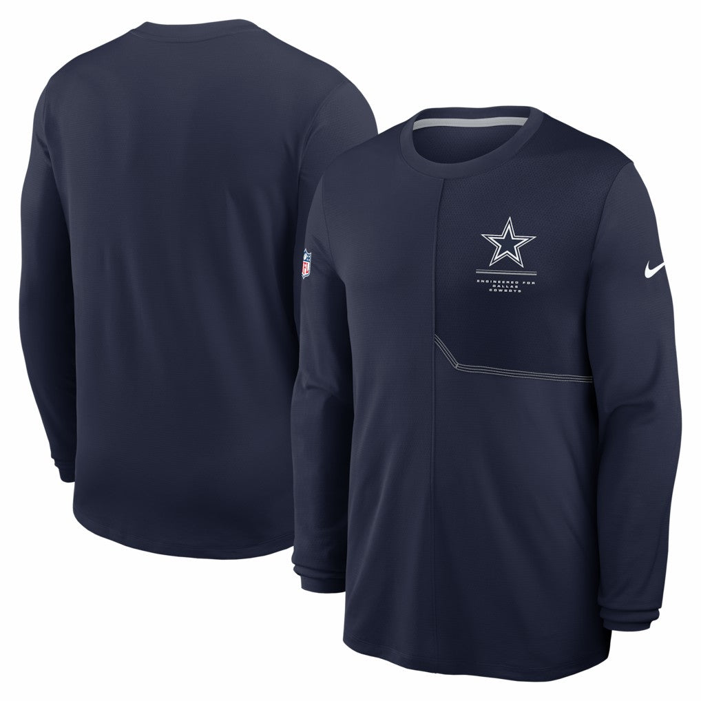 Dallas Cowboys Sideline Coach UV Dri-FIT Long Sleeve Shirt - Navy | Nike discount