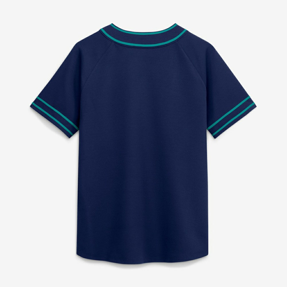Seattle Mariners Women's Diva Race Ahead Raglan V-Neck T-Shirt - Navy