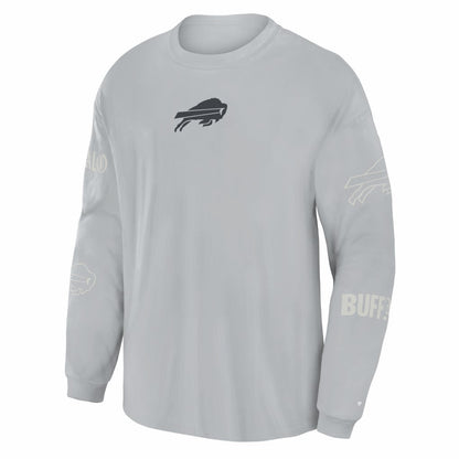 Buffalo Bills Oversized Type Play Long Sleeve T-Shirt - Gray cheap