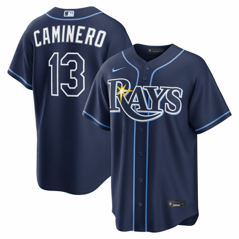 Junior Caminero Tampa Bay Rays Road Replica Jersey - Navy | Nike