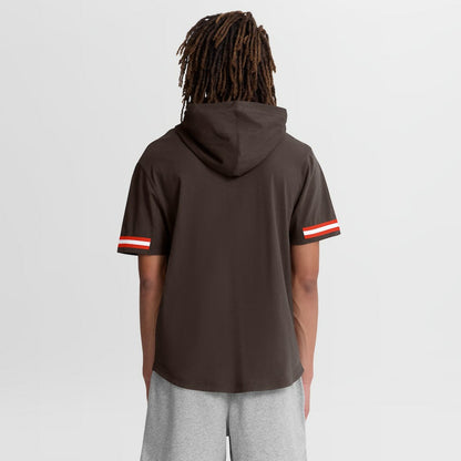 Cleveland Browns Optimal Play Short Sleeve Hooded T-Shirt - Brown discount