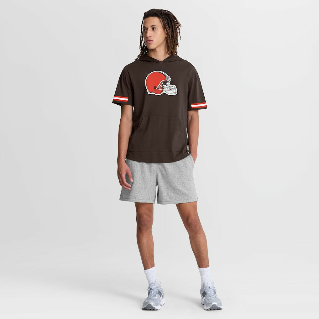 Cleveland Browns Optimal Play Short Sleeve Hooded T-Shirt - Brown discount