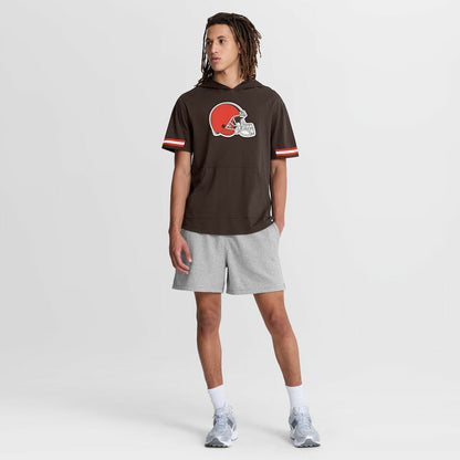 Cleveland Browns Optimal Play Short Sleeve Hooded T-Shirt - Brown discount